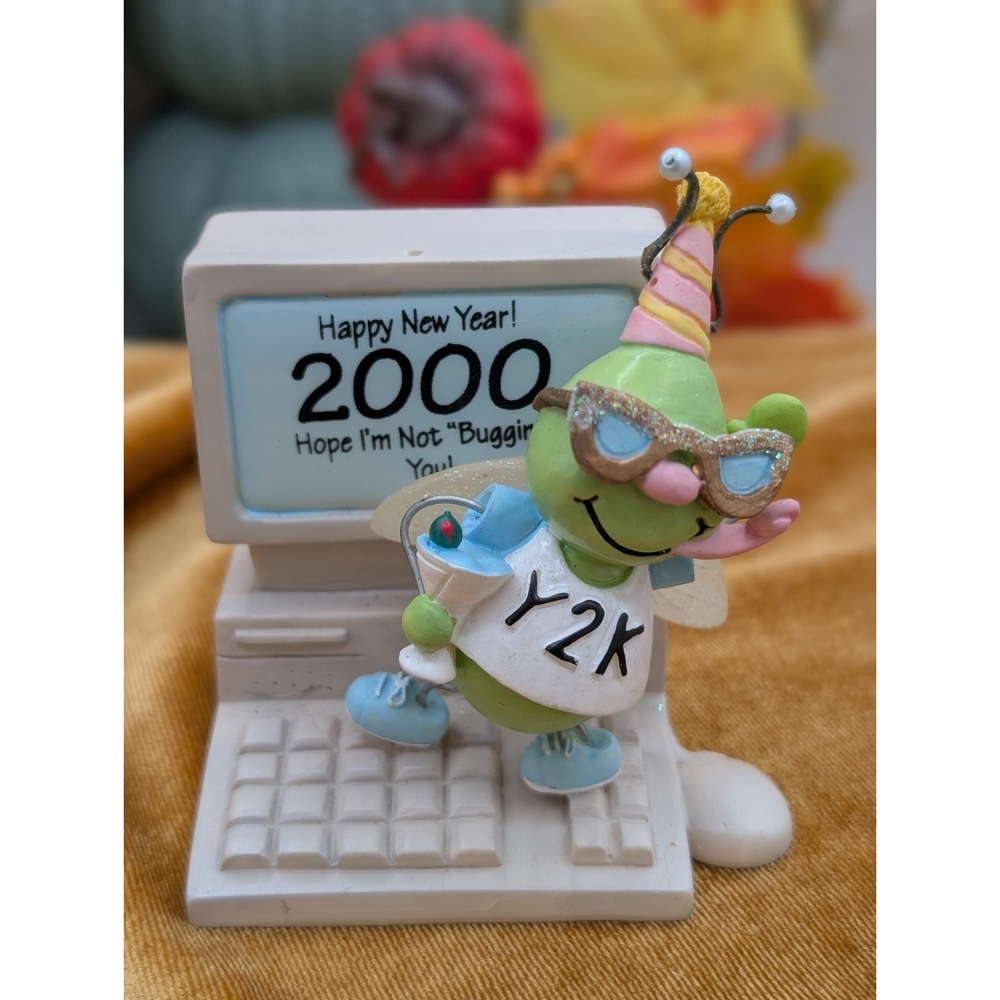 Roman Inc Y2K Computer Bug Christmas Ornament Year 2000 Millennium Retro Tech